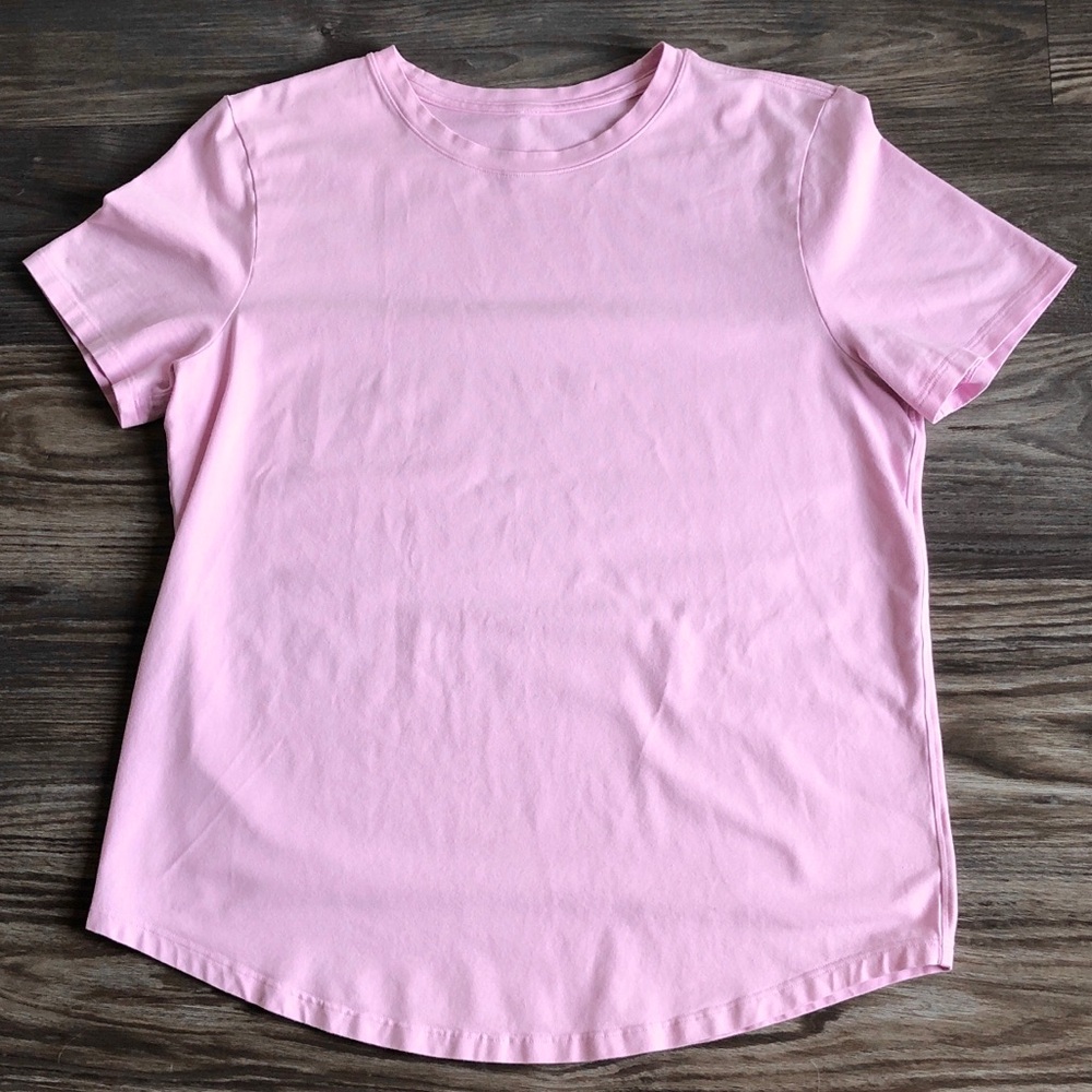 Lululemon Love Curved Hem Crewneck Tee Vitapink 6 Pima Cotton - Picture 2 of 11